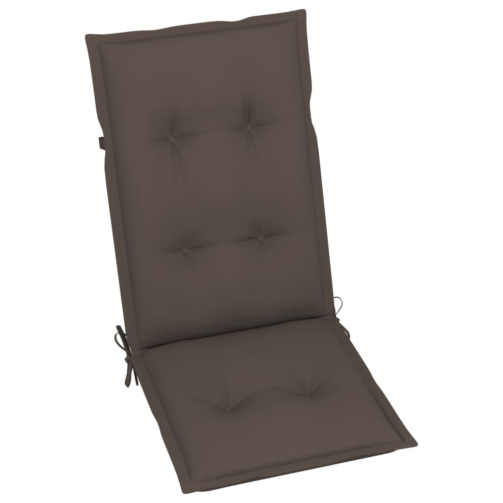 Garden Reclining Chairs 3 pcs with Cushions Solid Acacia Wood