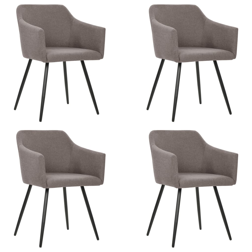 Dining Chairs 4 pcs Taupe Fabric