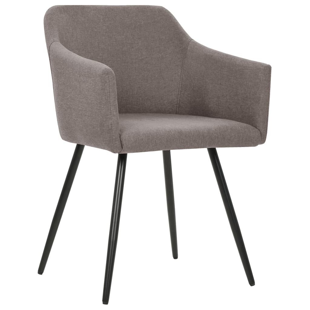 Dining Chairs 4 pcs Taupe Fabric