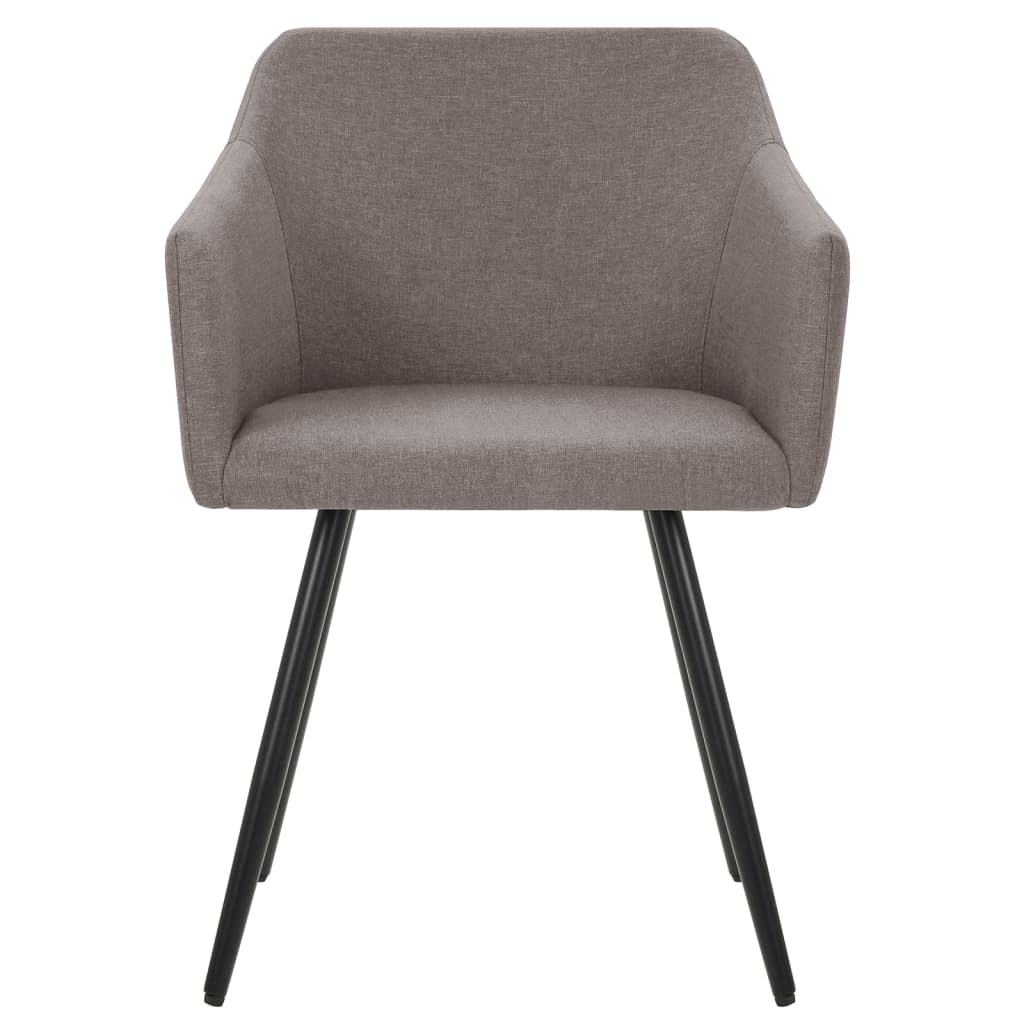Dining Chairs 4 pcs Taupe Fabric