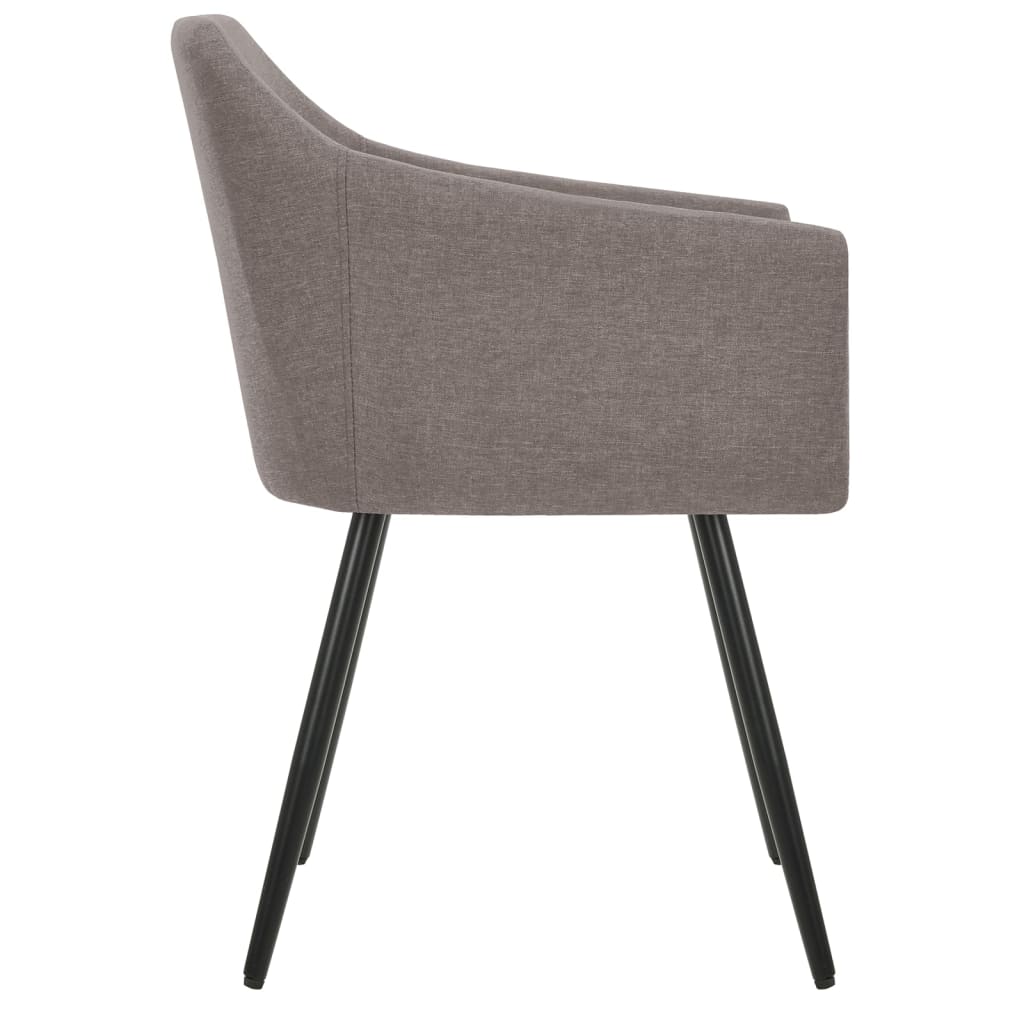 Dining Chairs 4 pcs Taupe Fabric