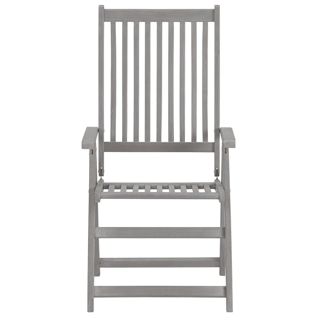 Garden Reclining Chairs 4 pcs with Cushions Solid Wood Acacia