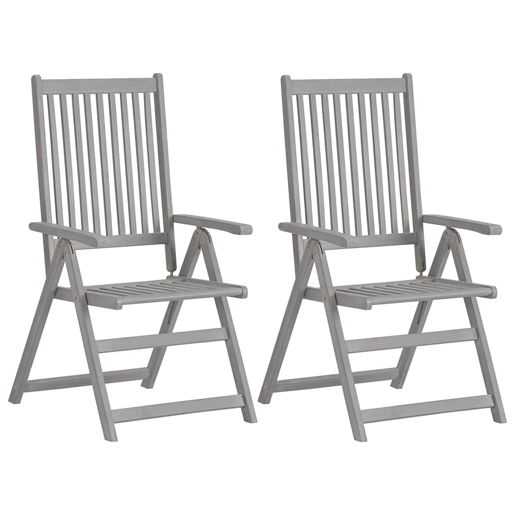 Garden Reclining Chairs 4 pcs with Cushions Solid Acacia Wood