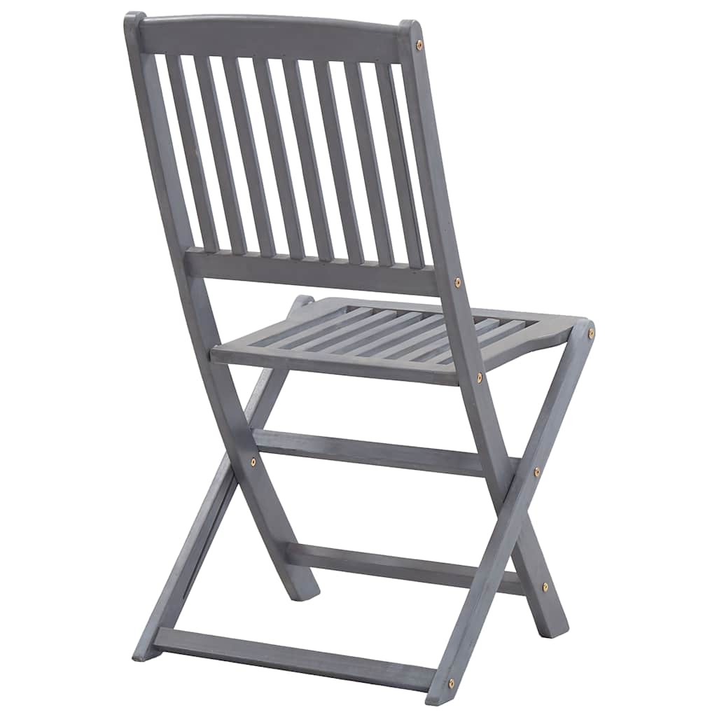 Folding Outdoor Chairs 6 pcs with Cushions Solid Acacia Wood