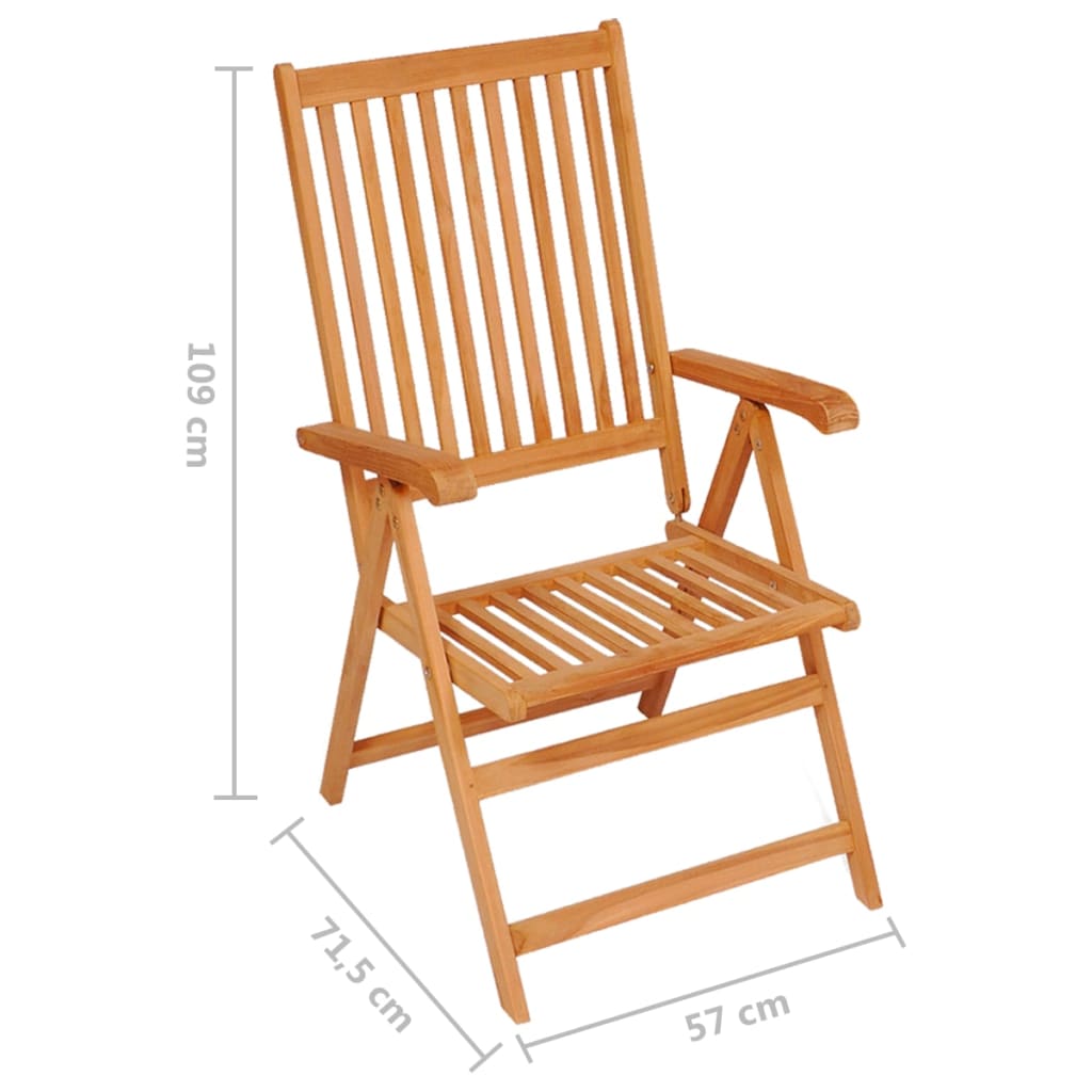Folding Chairs 4 pcs with Taupe Cushions Solid Teak Wood