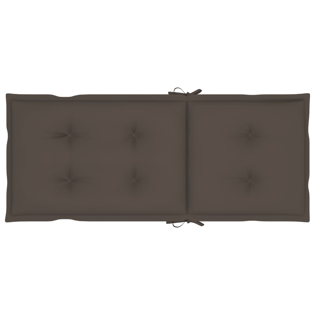 Folding Chairs 4 pcs with Taupe Cushions Solid Teak Wood