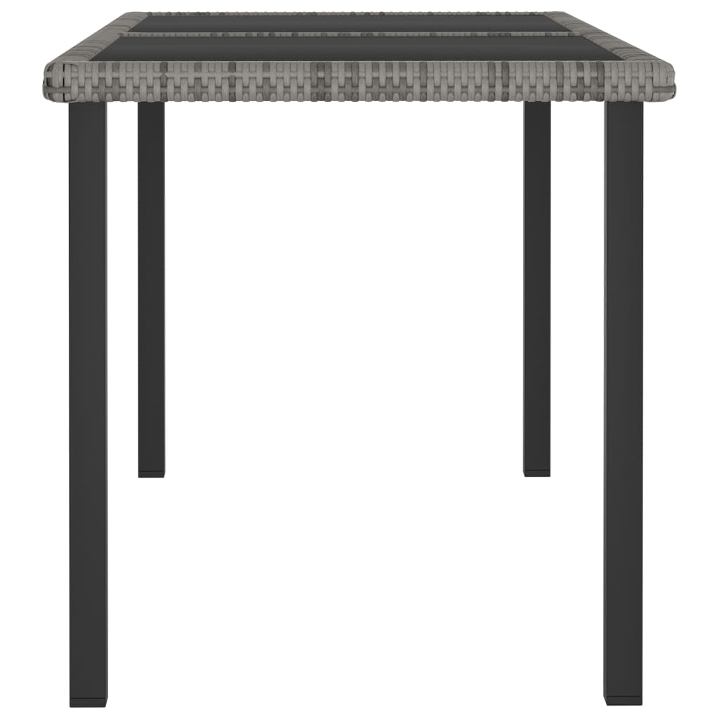 5 Piece Garden Dining Set Poly Rattan Grey
