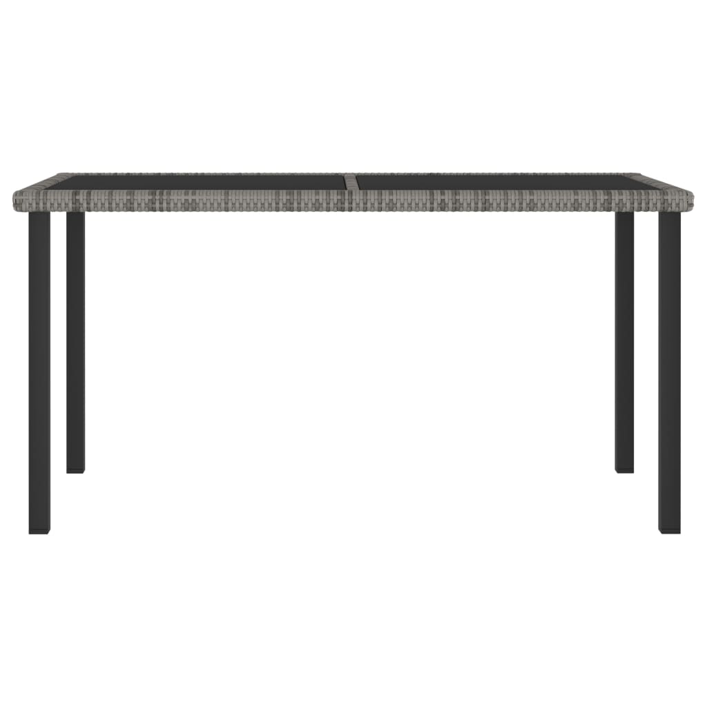 5 Piece Garden Dining Set Poly Rattan Grey