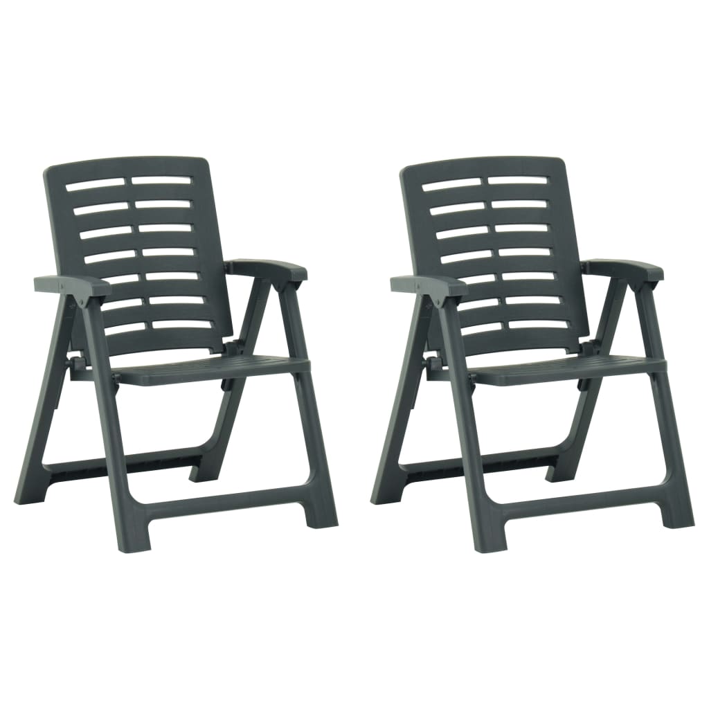 3 Piece Folding Bistro Set Plastic Green