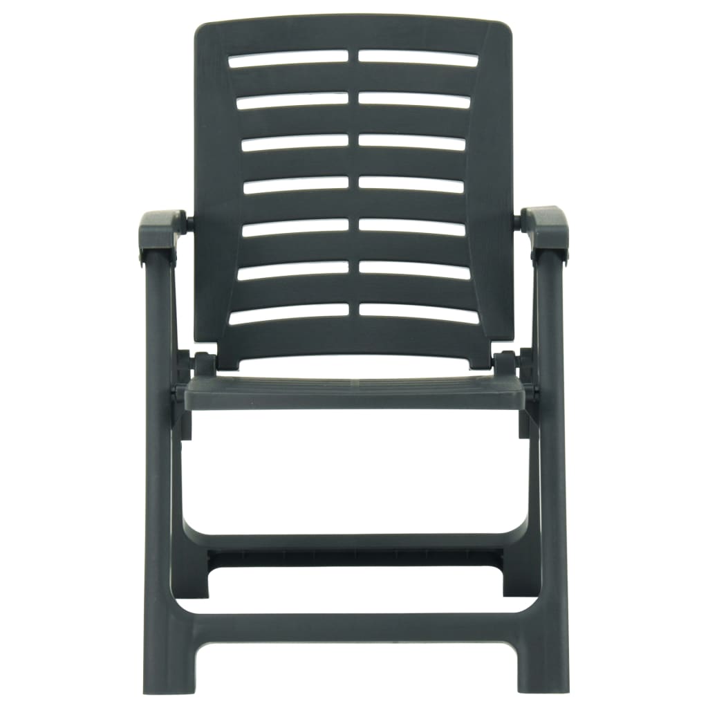 3 Piece Folding Bistro Set Plastic Green