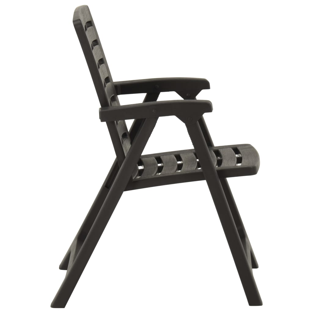 Garden Chairs 4 pcs Plastic Anthracite