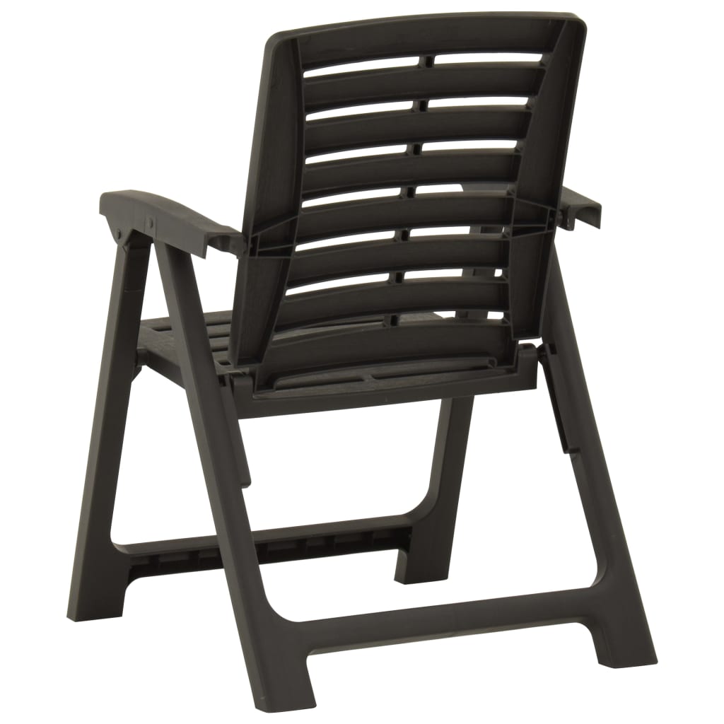 Garden Chairs 4 pcs Plastic Anthracite