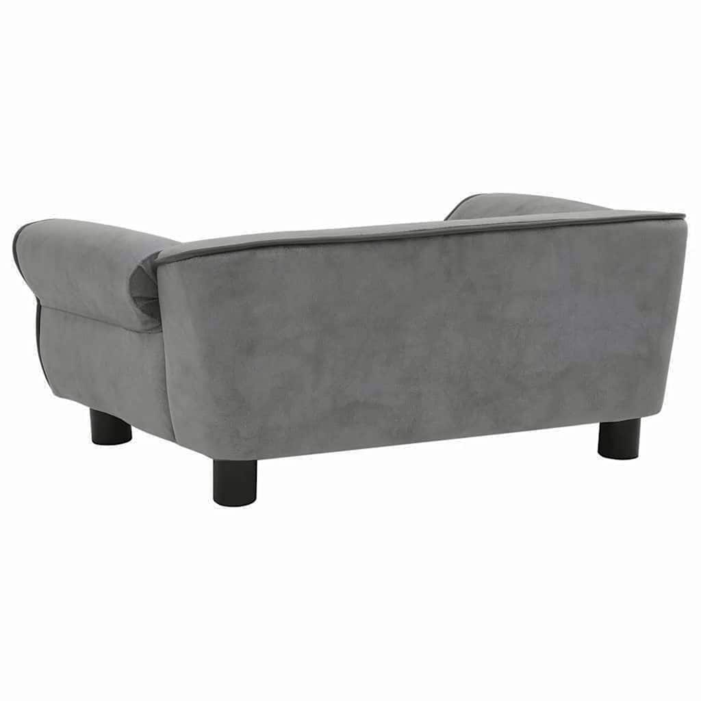 Dog Sofa Dark Grey 72x45x30 cm Plush