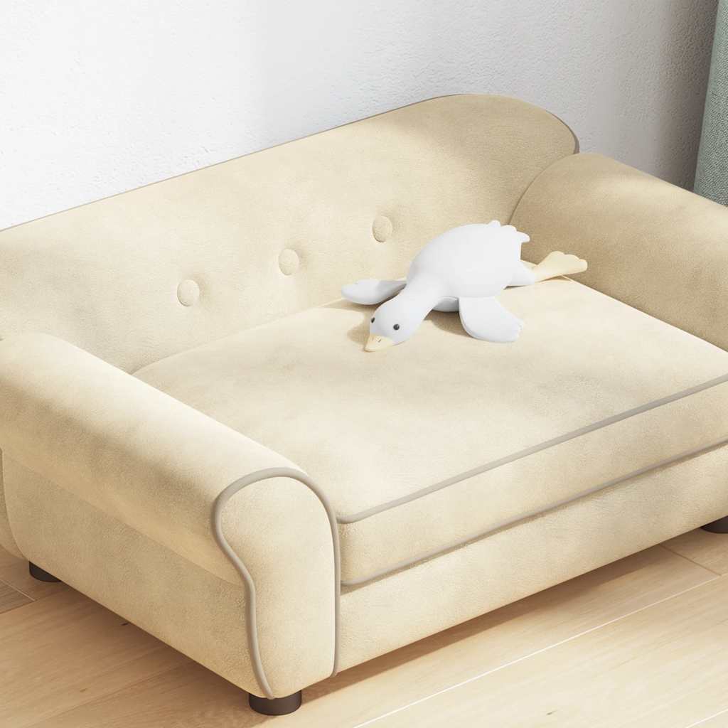 Dog Sofa Cream 72x45x30 cm Plush