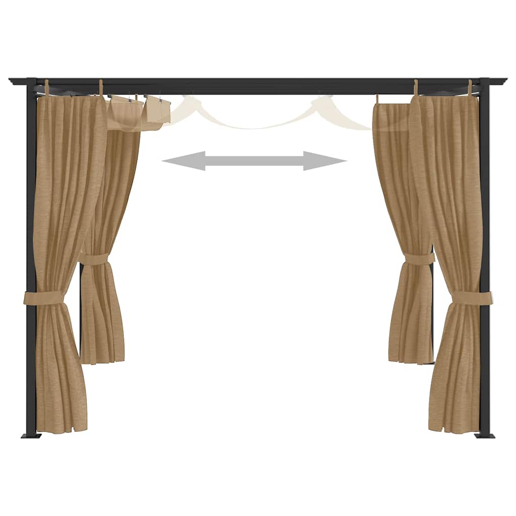 Gazebo 4x3 m Taupe