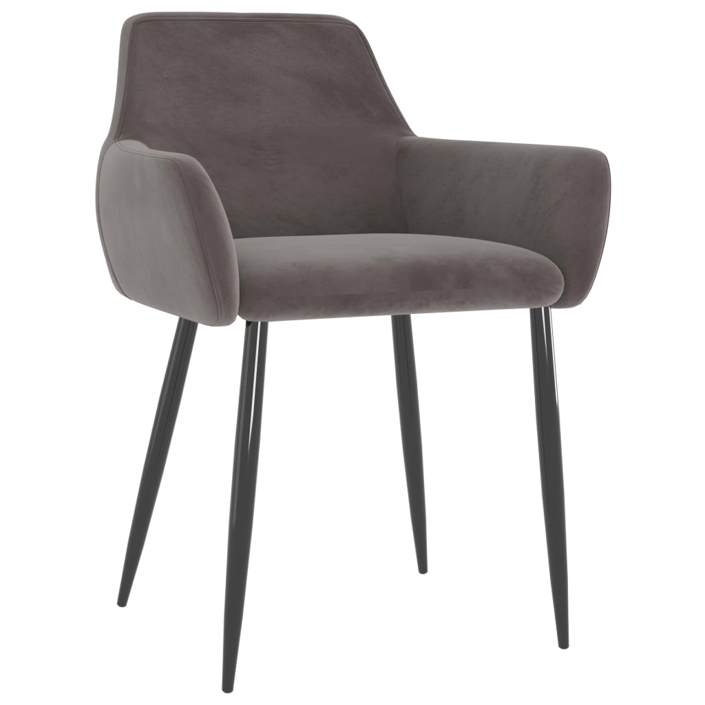 Dining Chairs 6 pcs Light Grey Velvet
