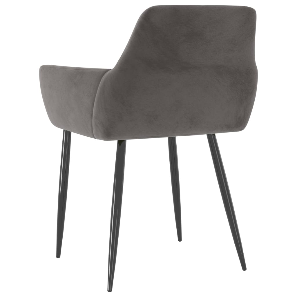Dining Chairs 4 pcs Dark Grey Velvet