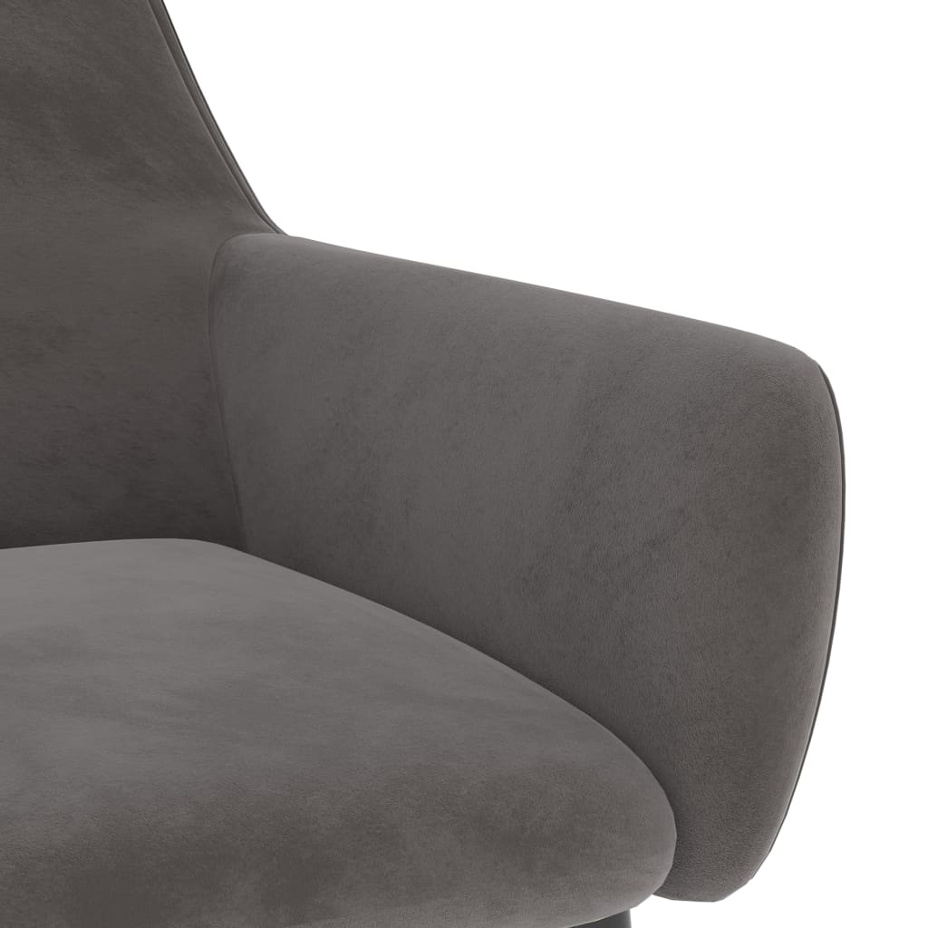 Dining Chairs 4 pcs Dark Grey Velvet