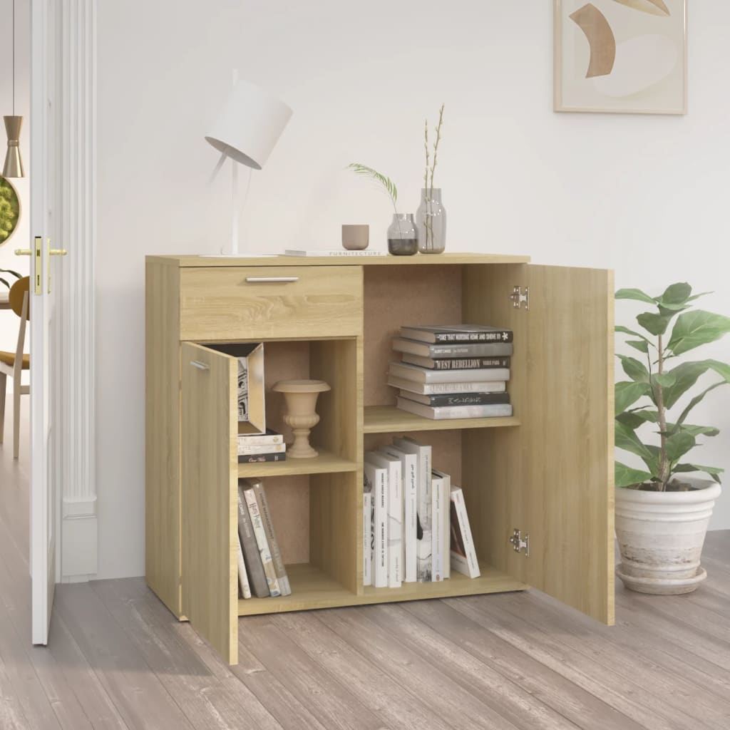 Sideboard Sonoma Oak 80x36x75 cm Engineered Wood