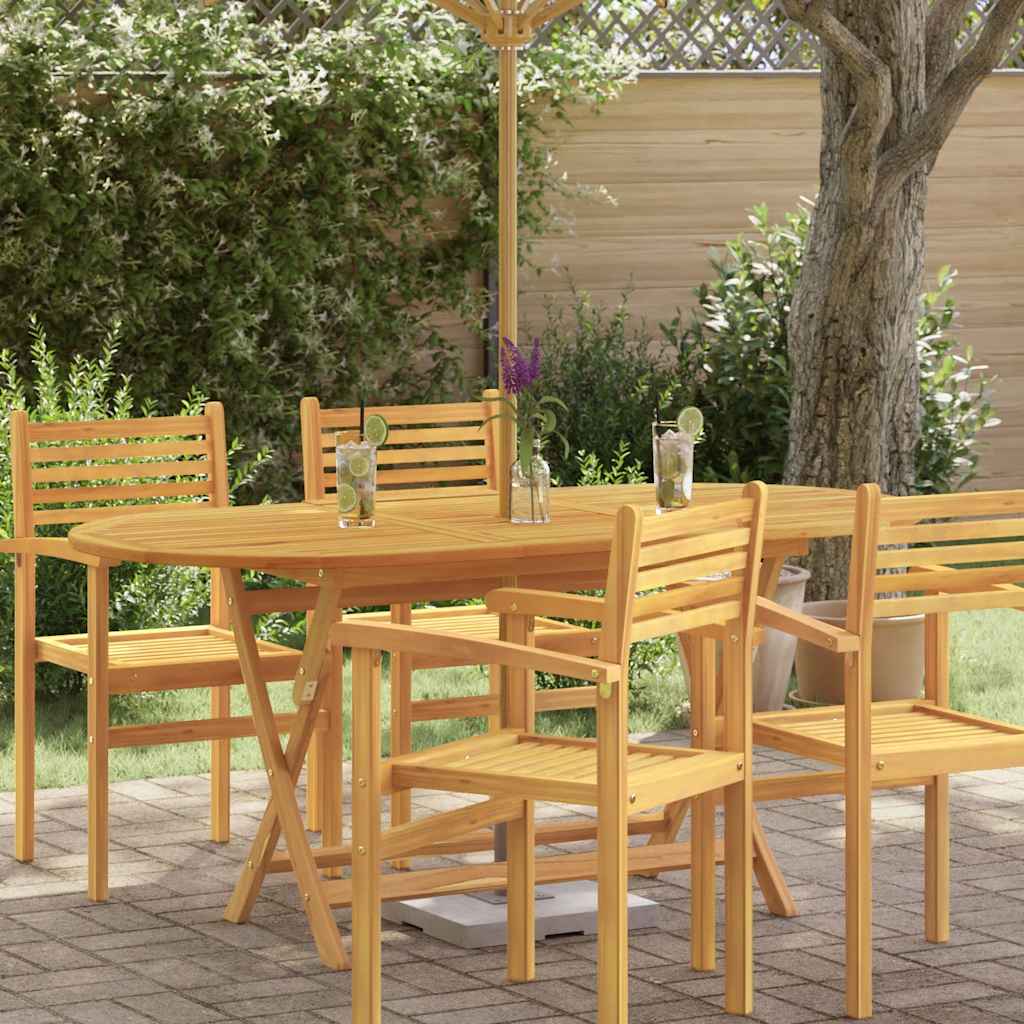 Folding Garden Table 160x85x75 cm Solid Eucalyptus Wood