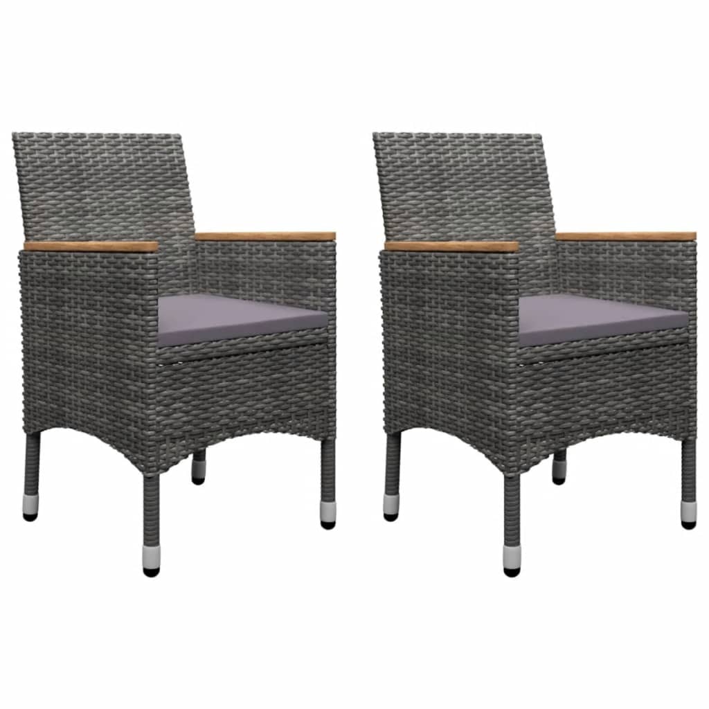 5 Piece Garden Dining Set Grey