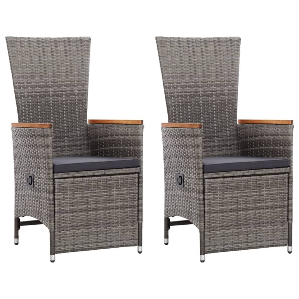 5 Piece Garden Dining Set Grey