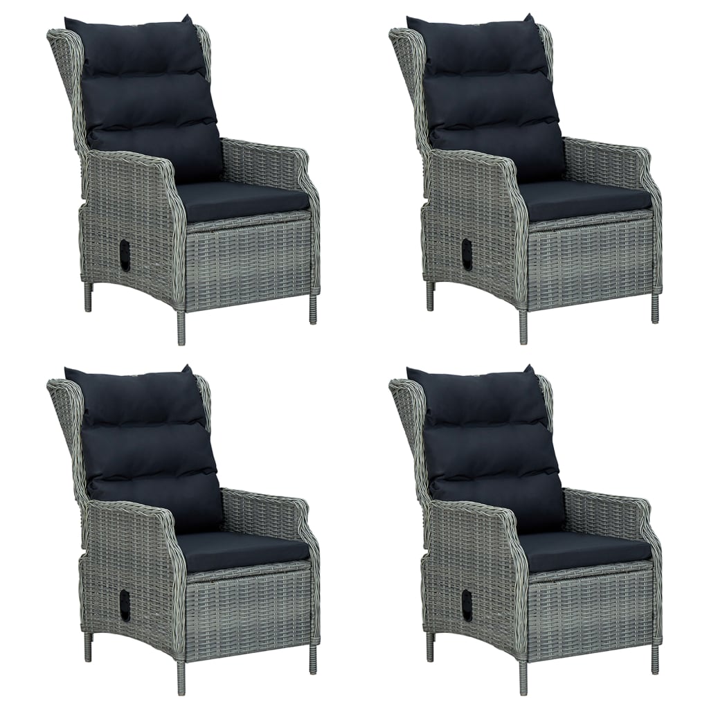 5 Piece Garden Dining Set Light Grey