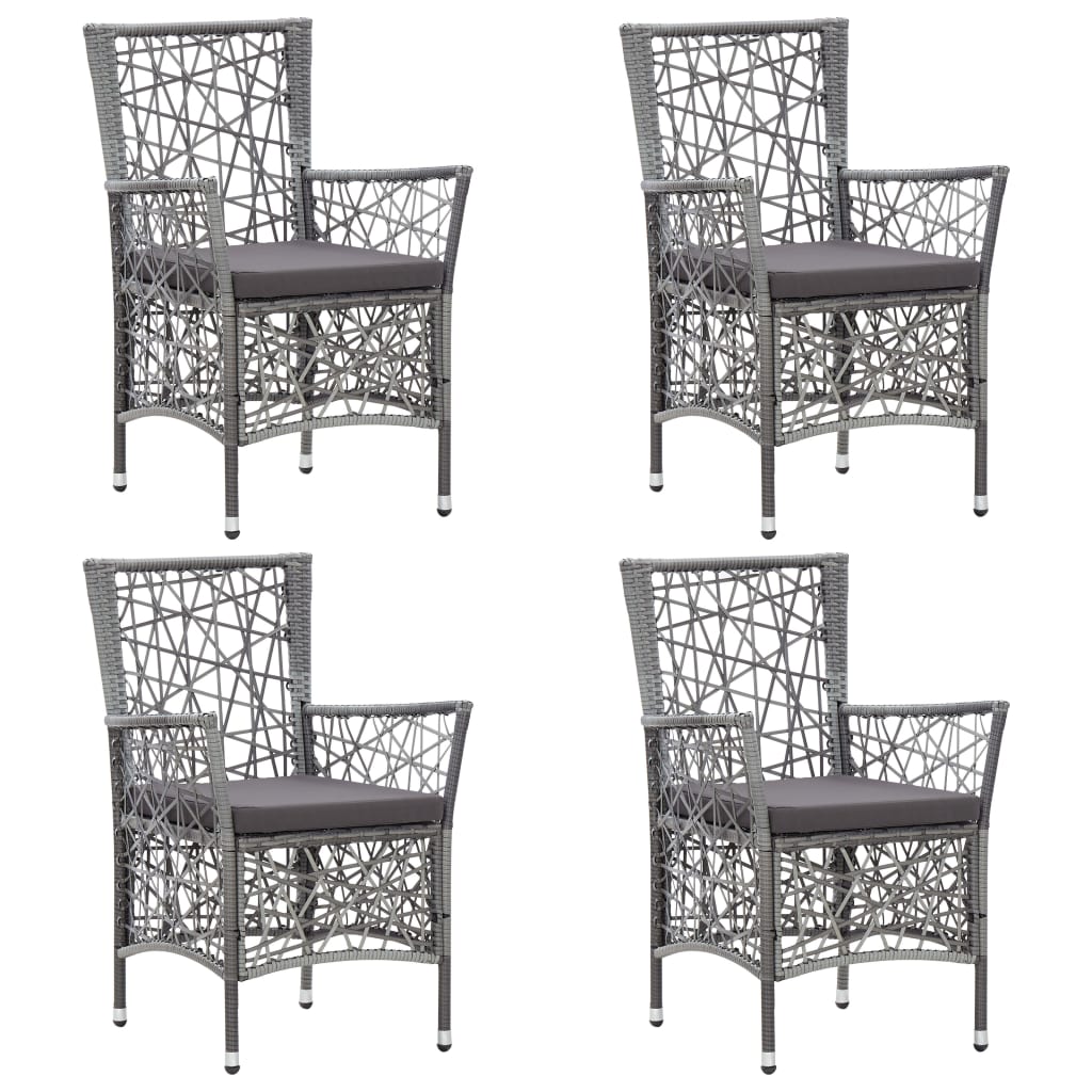 5 Piece Garden Dining Set Grey