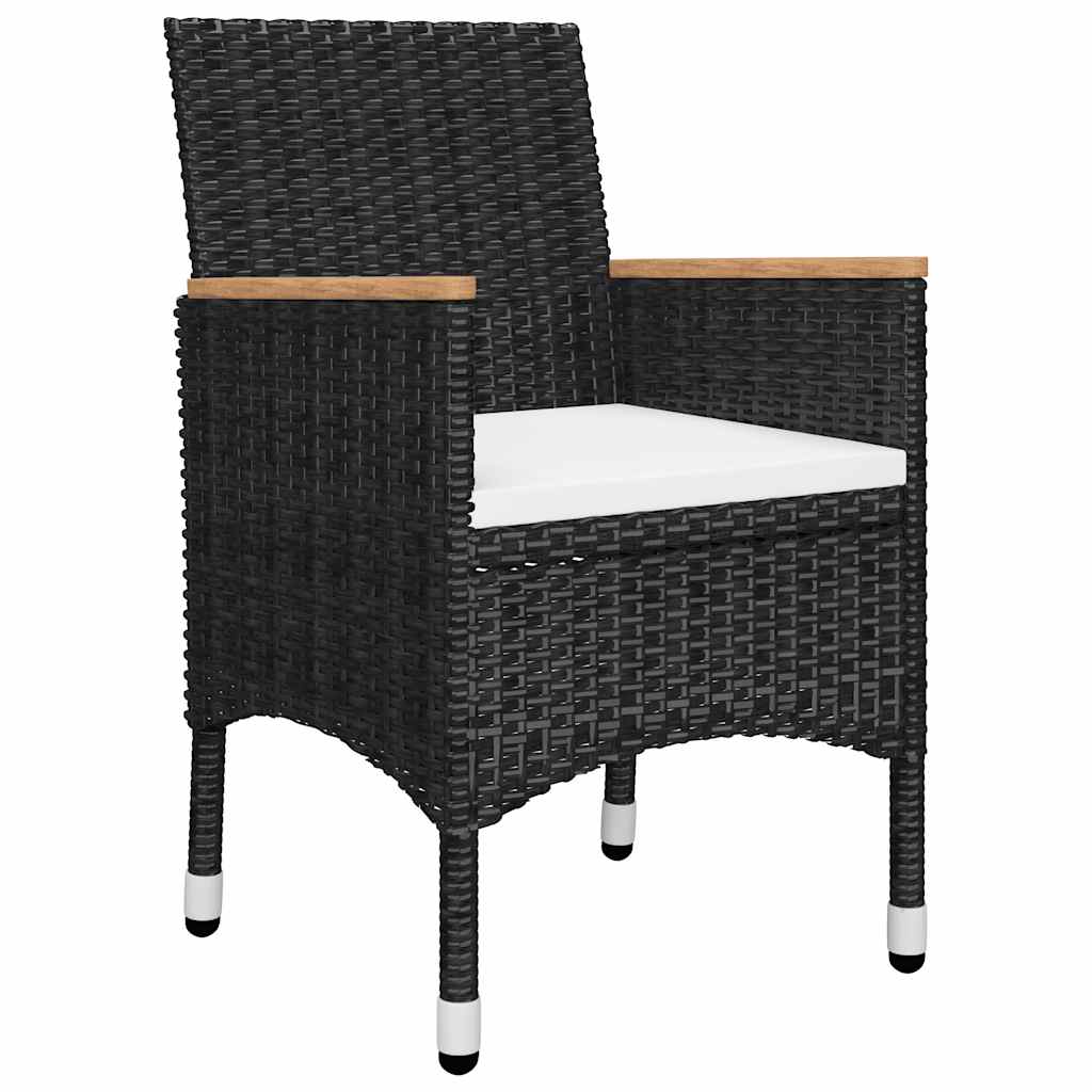 11 Piece Garden Dining Set Black