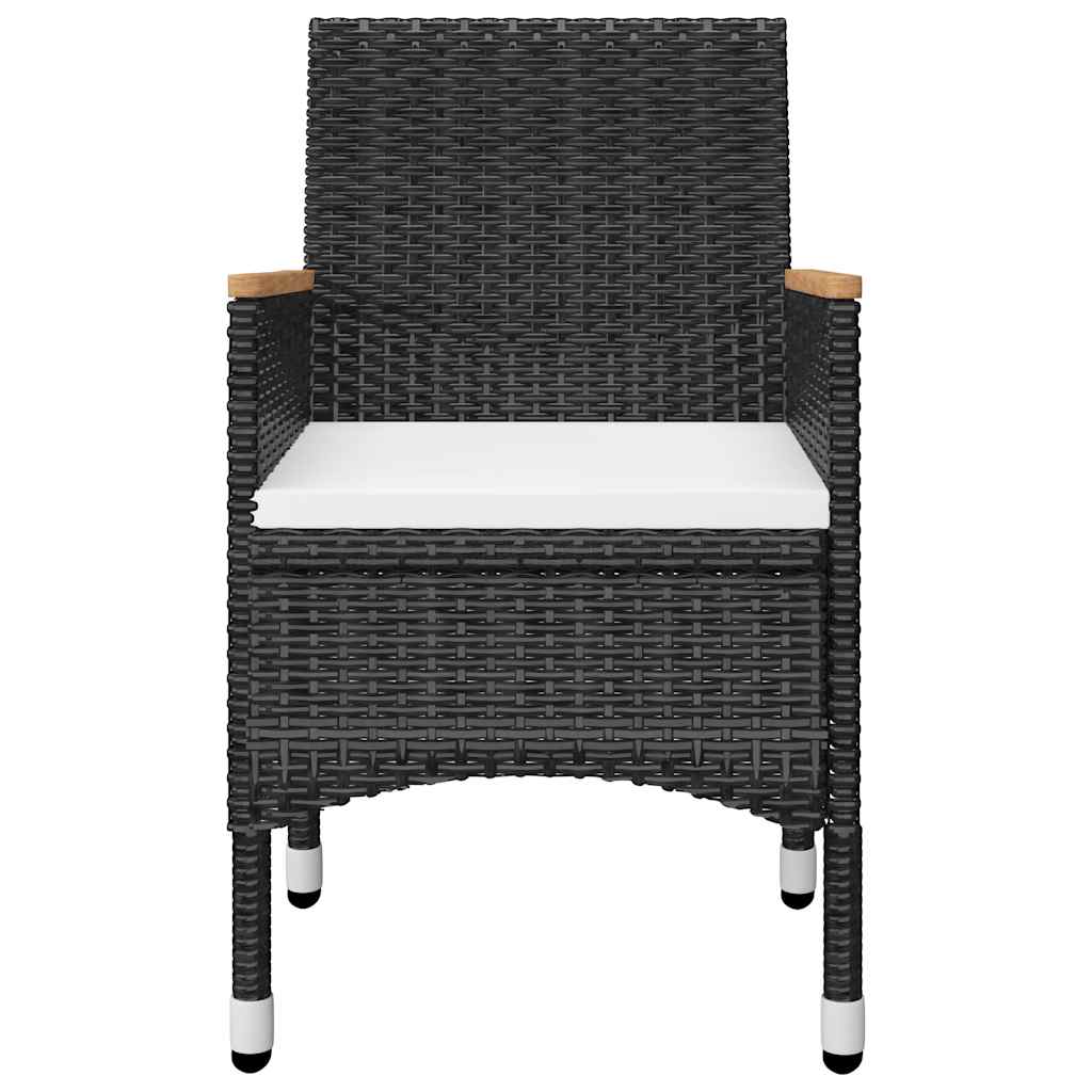 11 Piece Garden Dining Set Black