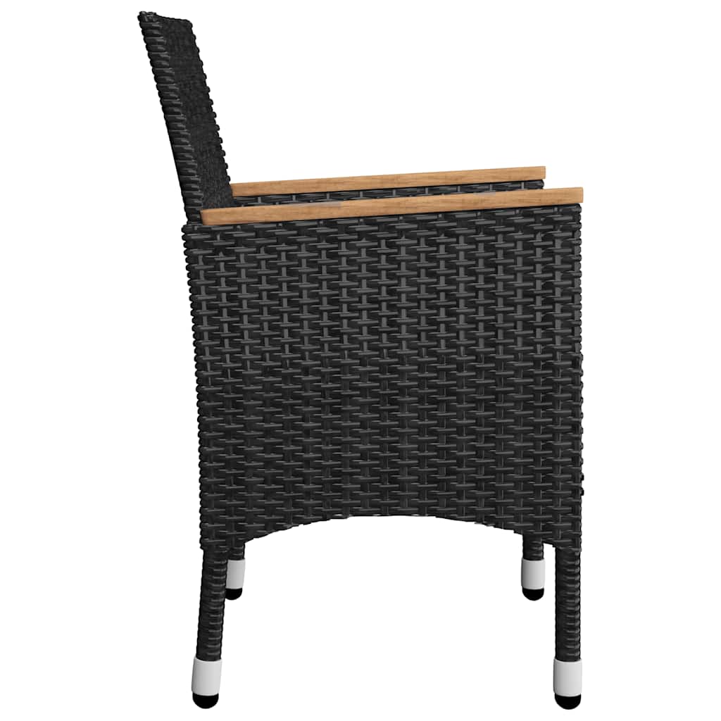 11 Piece Garden Dining Set Black