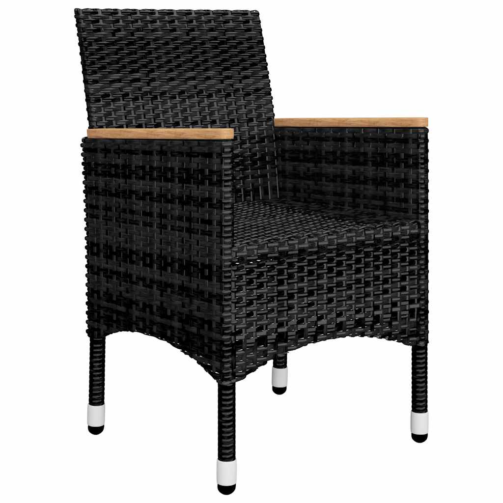 11 Piece Garden Dining Set Black