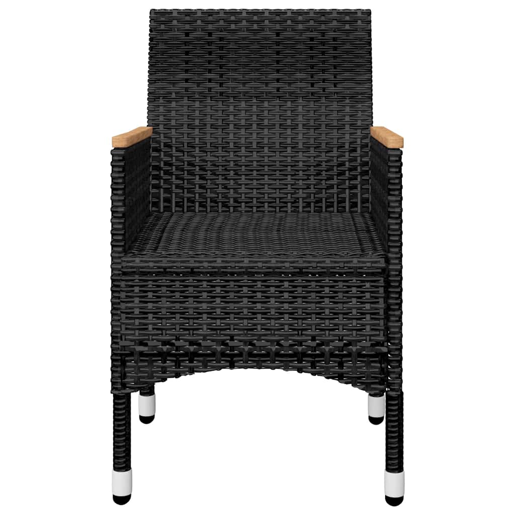 11 Piece Garden Dining Set Black