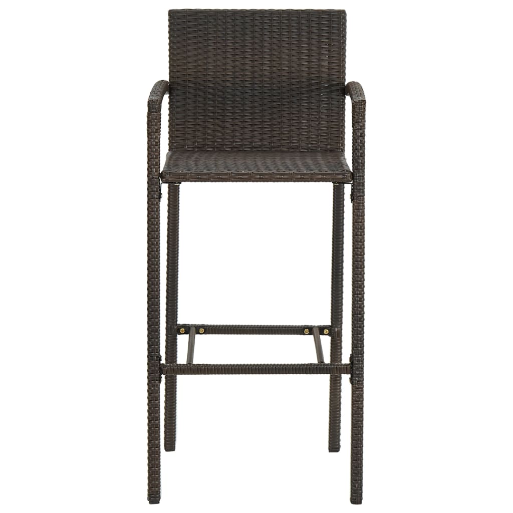 9 Piece Garden Bar Set Brown