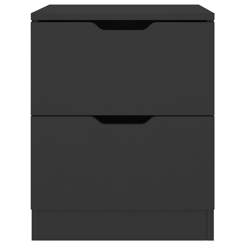 Bedside Cabinet Black 40x40x50 cm Engineered Wood