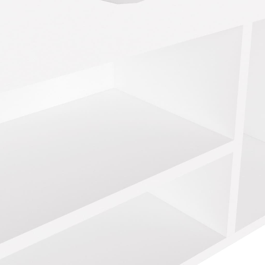 Shoe Bench with Cushion White 104x30x49 cm Engineered Wood