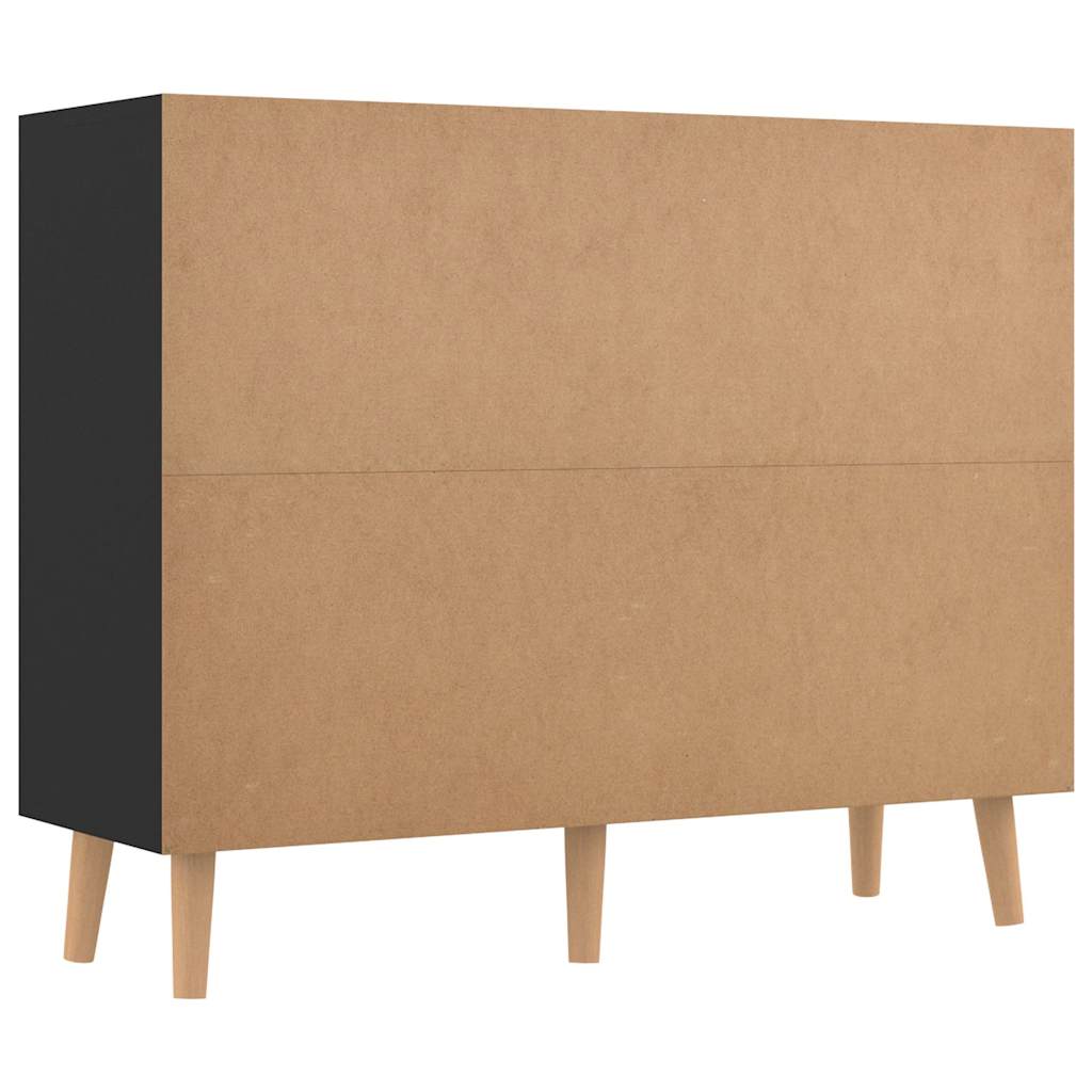 Sideboard High Gloss Black 90x30x72 cm Engineered Wood