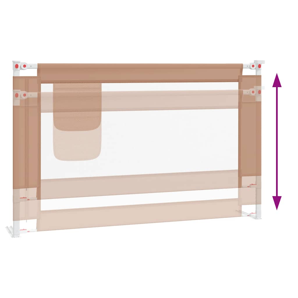 Toddler Safety Bed Rail Taupe 120x25 cm Fabric