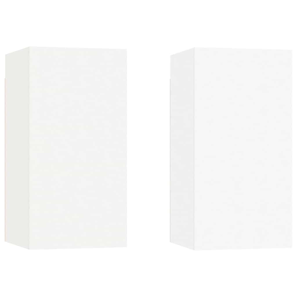 TV Cabinets 2 pcs White 30.5x30x60 cm Engineered Wood
