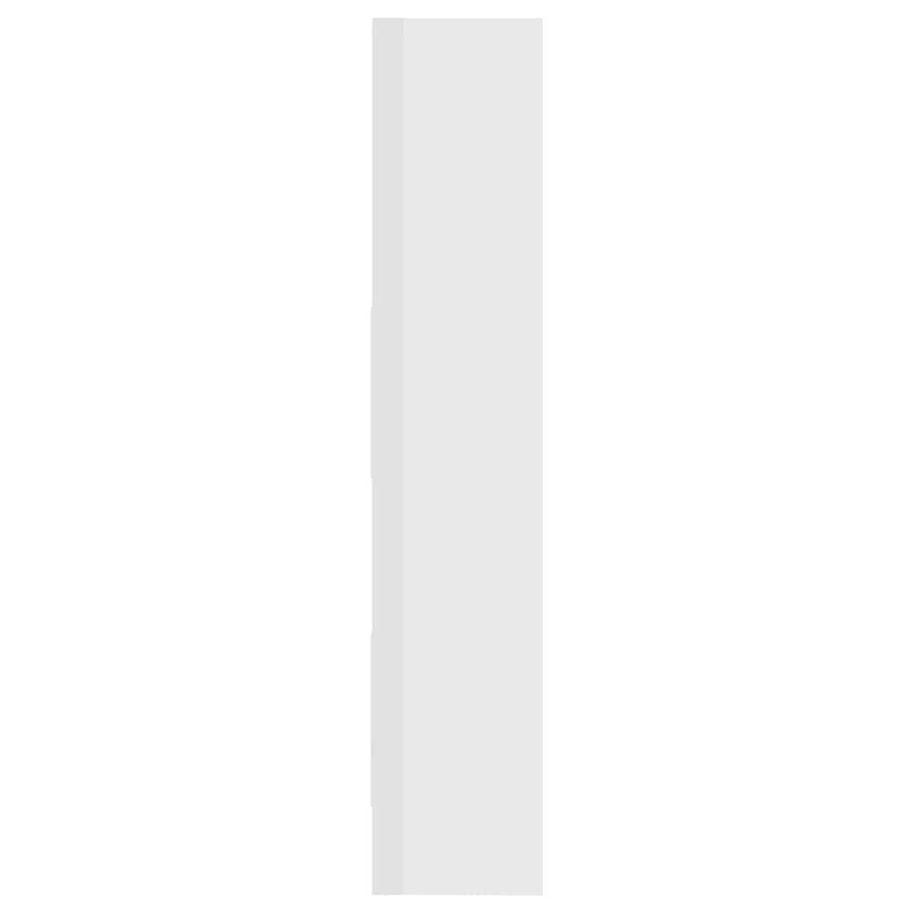 Book Cabinet High Gloss White 60x35x180 cm Engineered Wood
