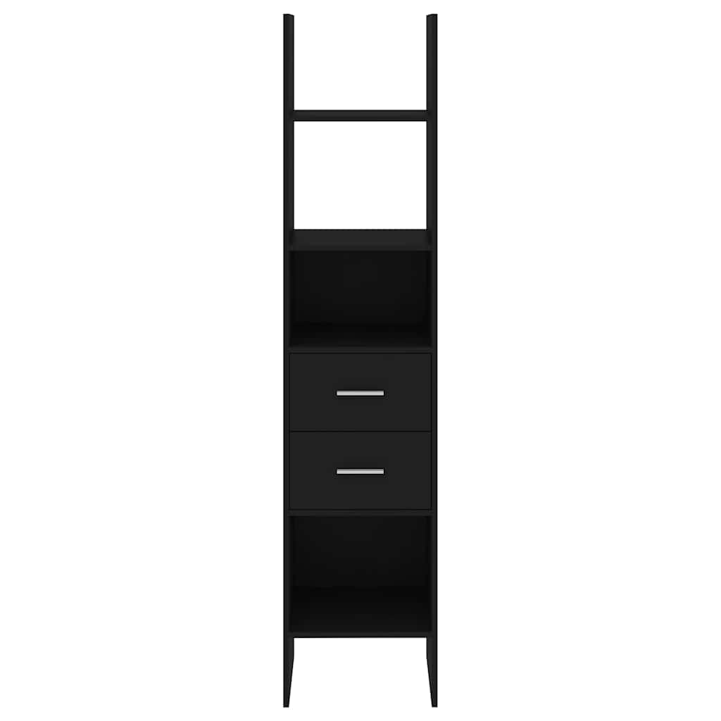 Book Cabinet Black 40x35x180 cm Engineered Wood
