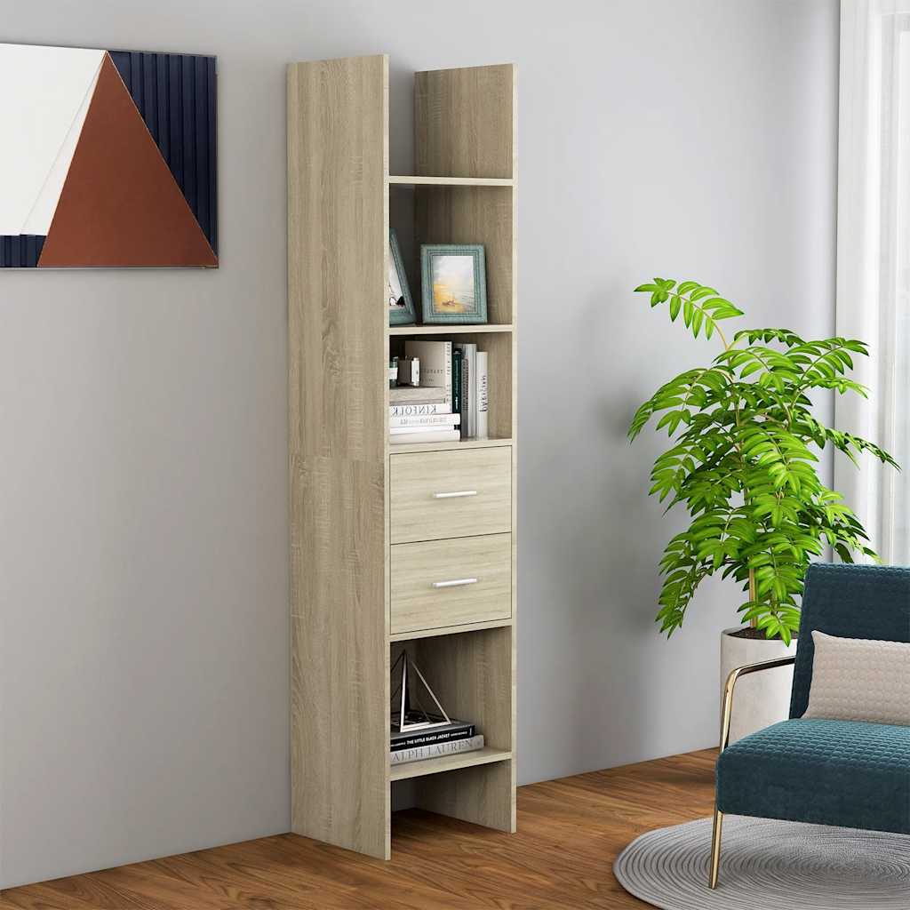 Book Cabinet Sonoma Oak 40x35x180 cm Engineered Wood