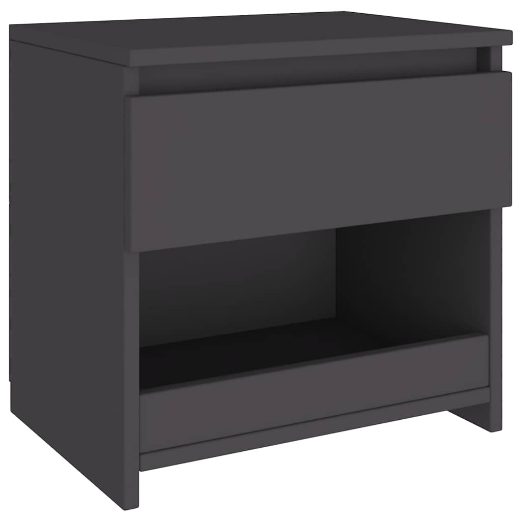 Bedside Cabinets 2 pcs Grey 40x30x39 cm Engineered Wood