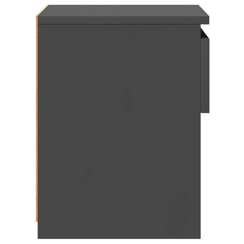 Bedside Cabinets 2 pcs Grey 40x30x39 cm Engineered Wood
