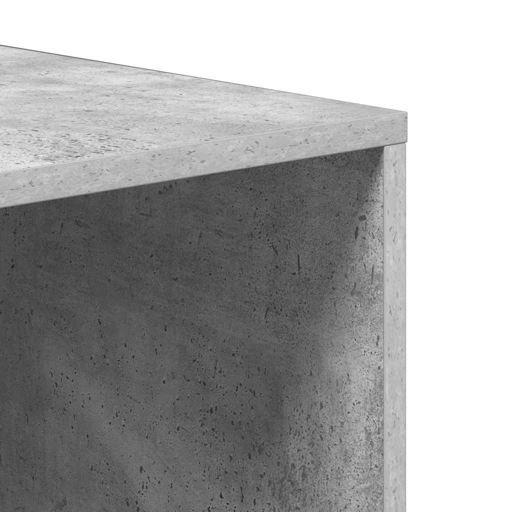 Shoe Storage Bench Concrete Grey 102x35x35 cm Engineered Wood