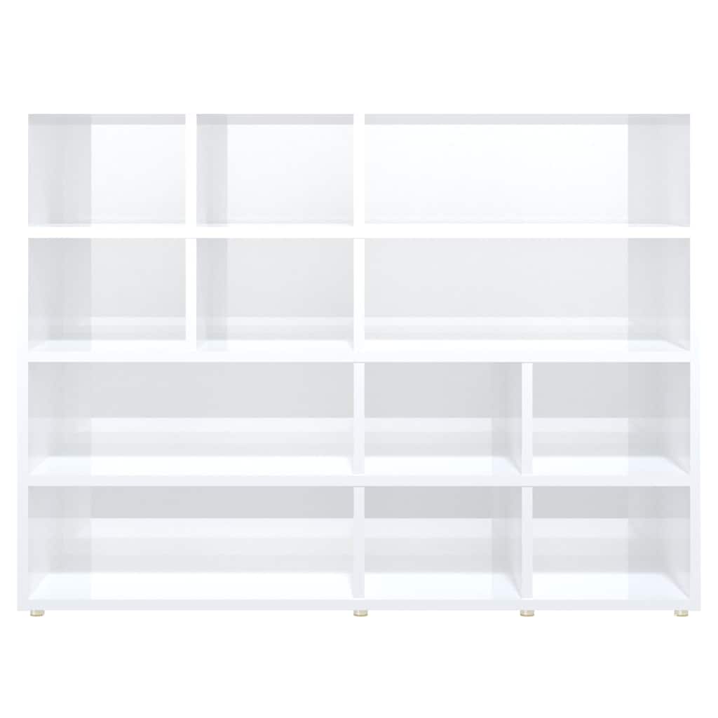 Side Cabinet High Gloss White 97x32x72 cm Engineered Wood