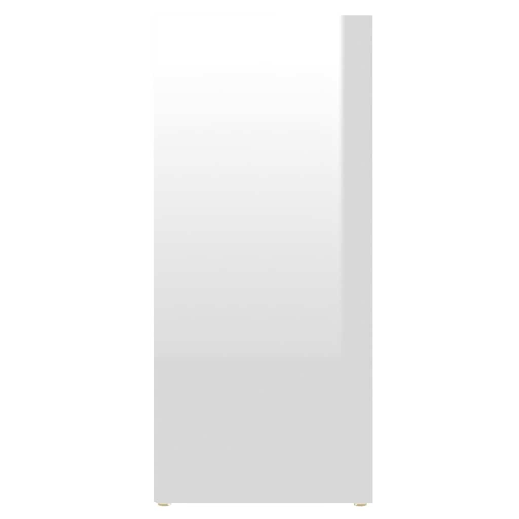 Side Cabinet High Gloss White 97x32x72 cm Engineered Wood