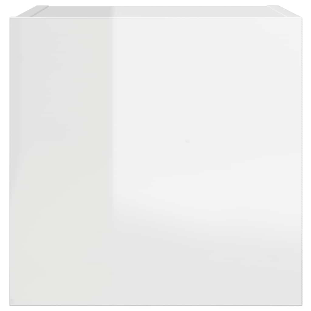 Wall Mounted TV Cabinets 2 pcs High Gloss White 30.5x30x30 cm