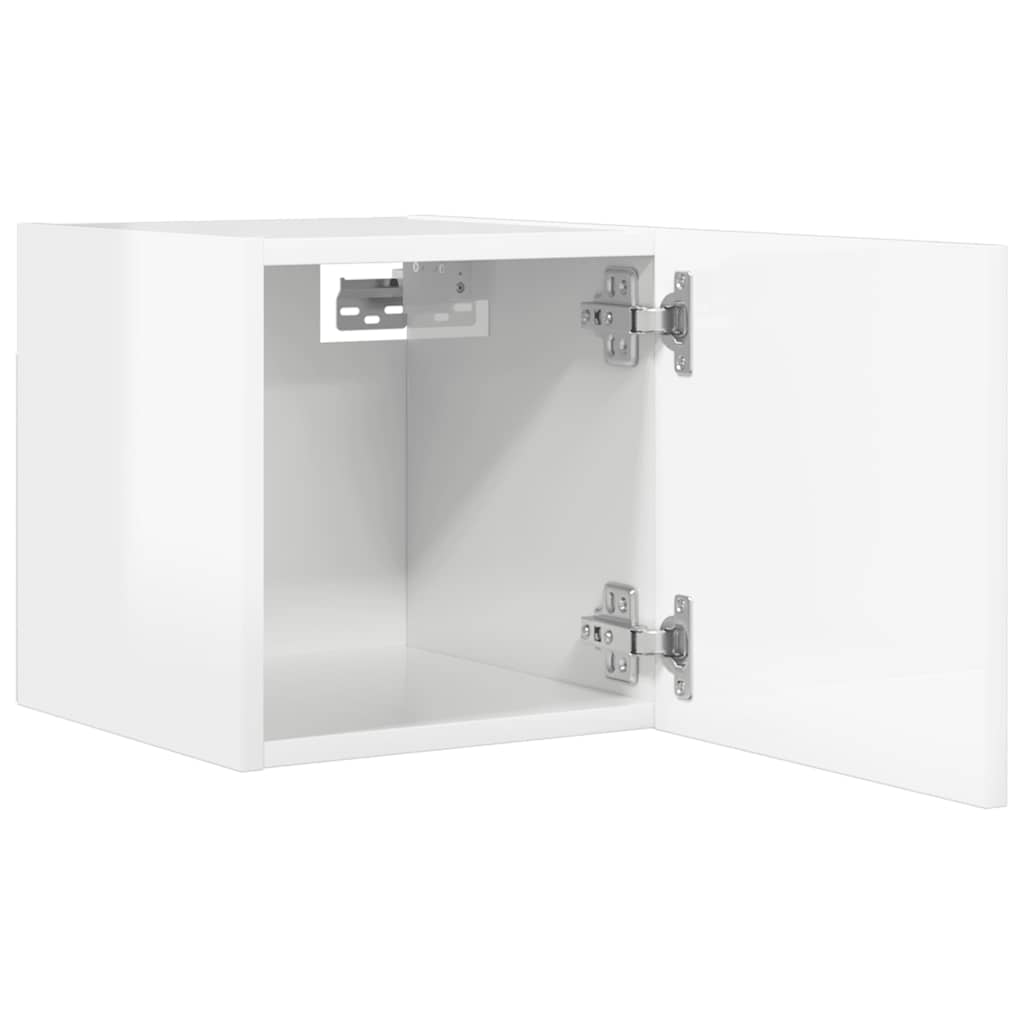 Wall Mounted TV Cabinets 2 pcs High Gloss White 30.5x30x30 cm