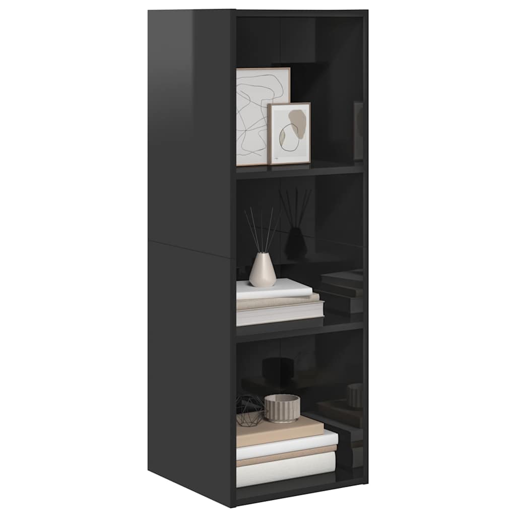 Wall-mounted TV Cabinet High Gloss Grey 37x37x107 cm Engineered Wood